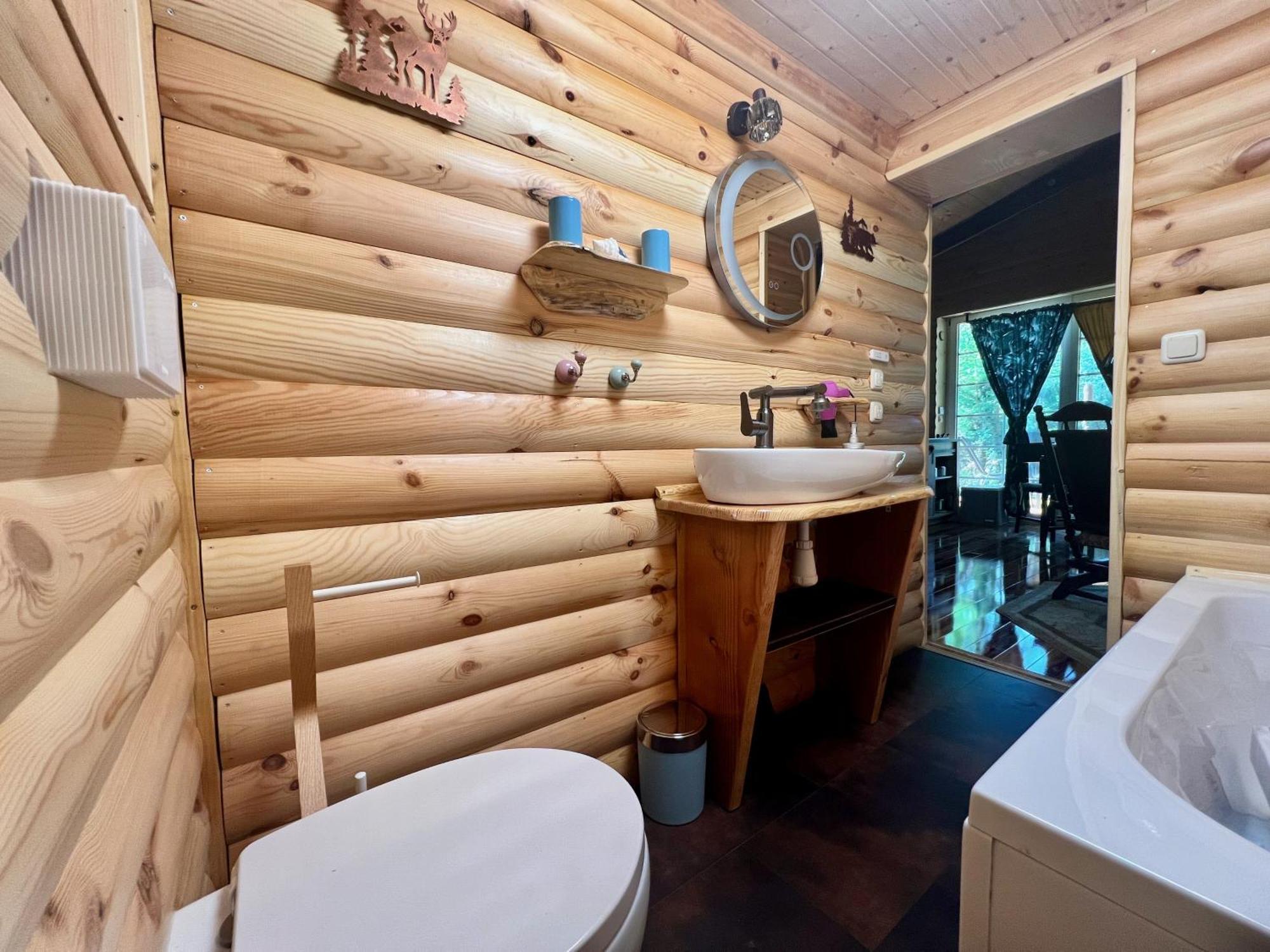 Holzhaus Baerenhoehle Am Wald Und See Neuruppin Exteriör bild